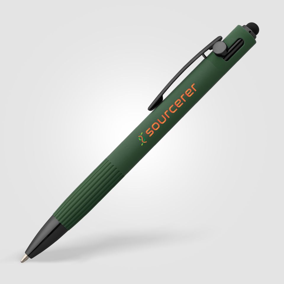 Stylo à bille personnalisé en aluminium recyclé stylet