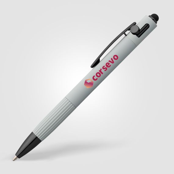 Stylo à bille personnalisé en aluminium recyclé stylet
