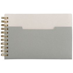 Carnet personnalisé horizontale papier FSC à spirales A6 Lino Carnet personnalisé horizontale papier FSC à spirales A6 Lino