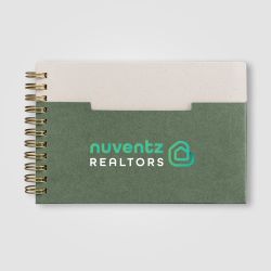 Carnet personnalisé horizontale papier FSC à spirales A6 Lino Carnet personnalisé horizontale papier FSC à spirales A6 Lino