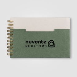 Carnet personnalisé horizontale papier FSC à spirales A6 Lino Carnet personnalisé horizontale papier FSC à spirales A6 Lino