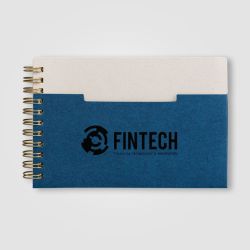 Carnet personnalisé horizontale papier FSC à spirales A6 Lino Carnet personnalisé horizontale papier FSC à spirales A6 Lino