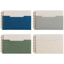 Carnet personnalisé horizontale papier FSC à spirales A6 Lino Carnet personnalisé horizontale papier FSC à spirales A6 Lino