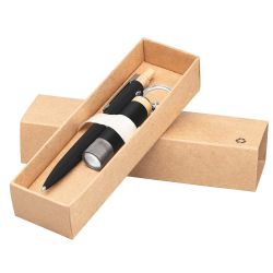 Coffret cadeau personnalisé stylo et lampe torche aluminium recyclé Reborn