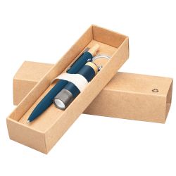 Coffret cadeau personnalisé stylo et lampe torche aluminium recyclé Reborn