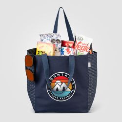 Sac fourre-tout personnalisé en coton recyclé à motif chevron 225 gsm®