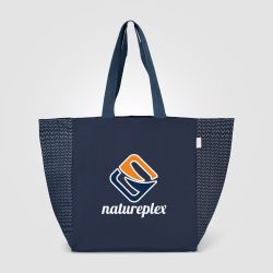 Sac fourre-tout personnalisé en coton recyclé à motif chevron 225 gsm®
