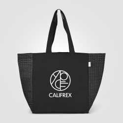 Sac fourre-tout personnalisé en coton recyclé à motif chevron 225 gsm®