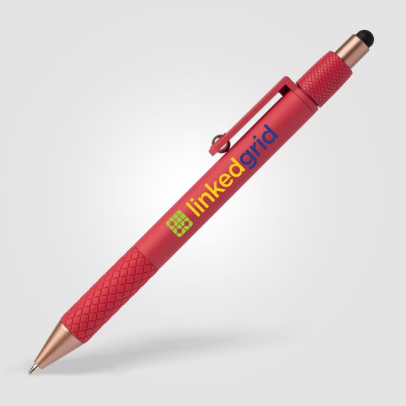 Stylo bille anti-stress personnalisé avec stylet, spinner et bille 