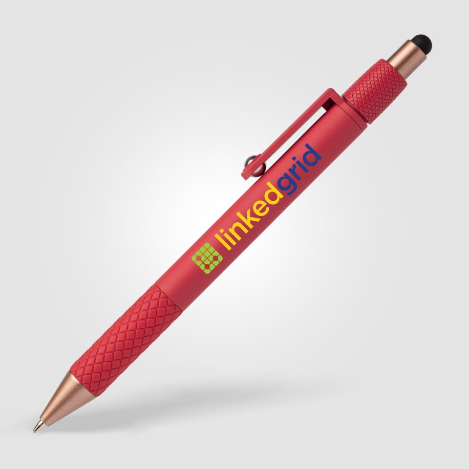 Stylo bille anti-stress personnalisé avec stylet, spinner et bille 