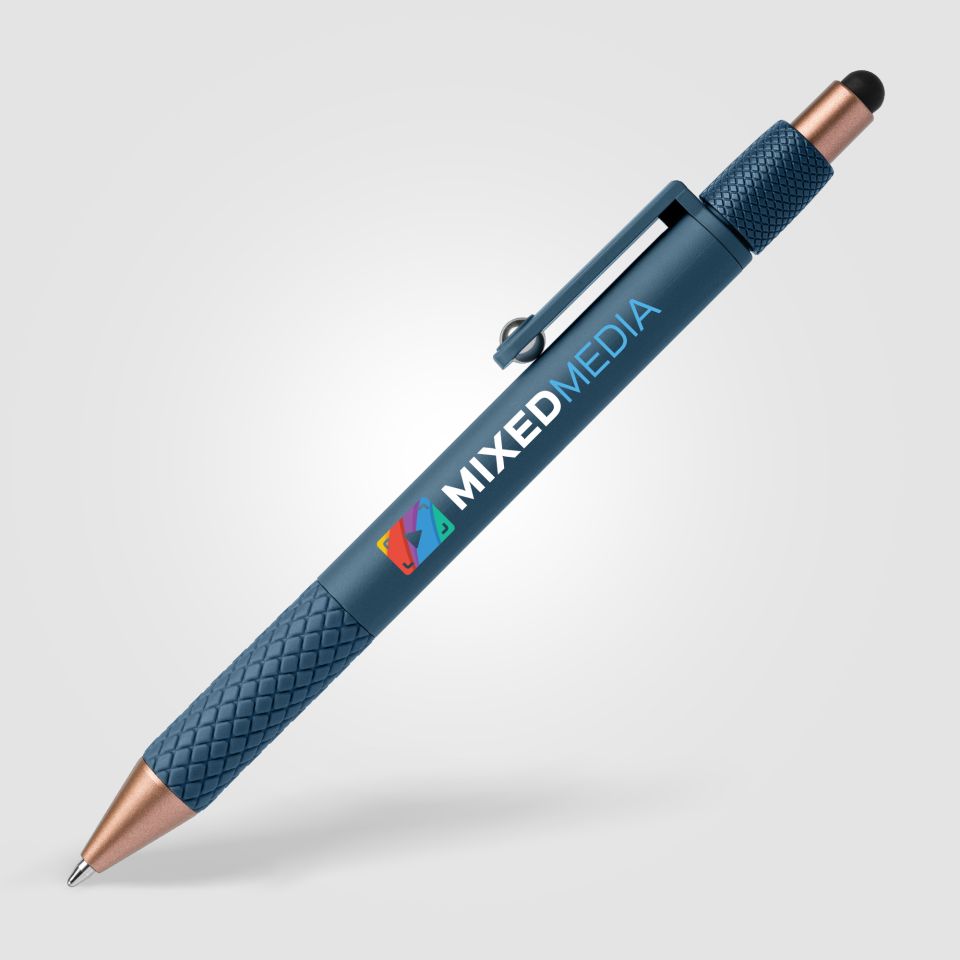 Stylo bille anti-stress personnalisé avec stylet, spinner et bille 