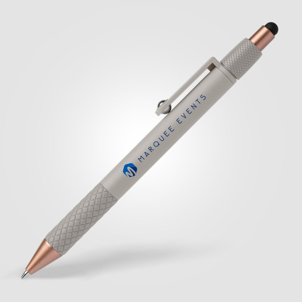Stylo bille anti-stress personnalisé avec stylet, spinner et bille 