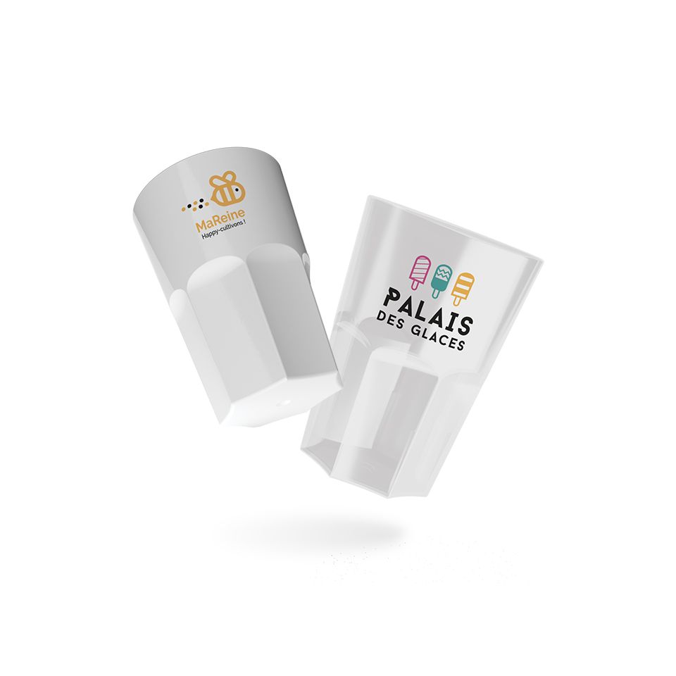 Gobelet réutilisable incassable personnalisé en PP 400 ml fabriqué en France