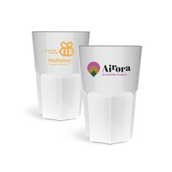 Gobelet réutilisable incassable personnalisé en PP 400 ml fabriqué en France