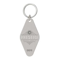 Porte-clés publicitaire en inox ultra-léger et résistant découpe laser