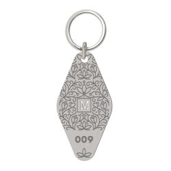 Porte-clés publicitaire en inox ultra-léger et résistant découpe laser