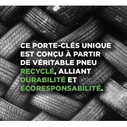 Porte-clés en pneu recyclé personnalisé fabriqué en Europe