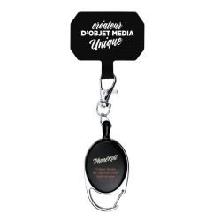 Clip personnalisable dérouleur extensible pour téléphone