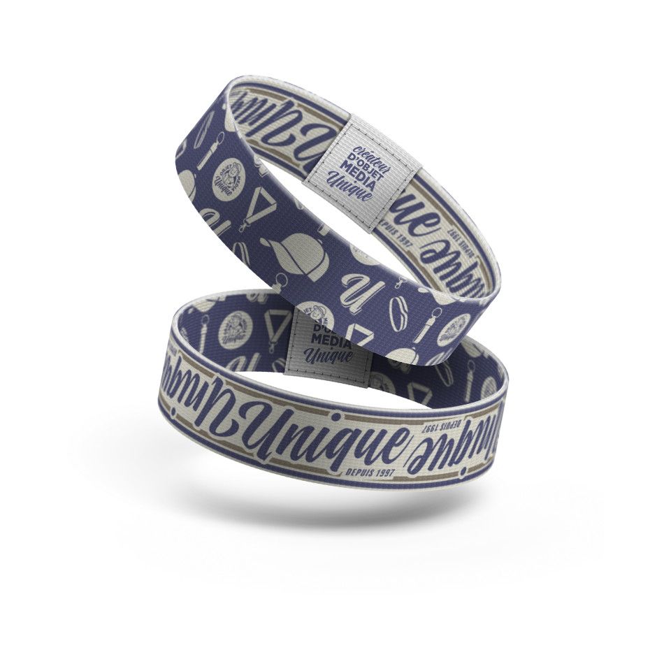Bracelet personnalisable élastique 100 % polyester 