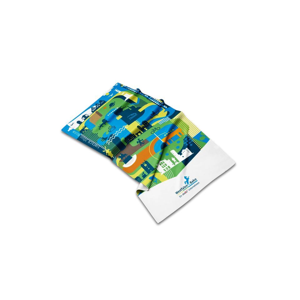 Serviette de sport publicitaire ultra-compacte en microfibre format 80x40 mm
