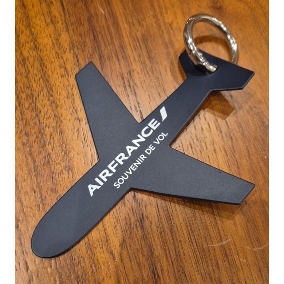 Porte-clés avion personnalisé en cuir recyclé fabriqué en France