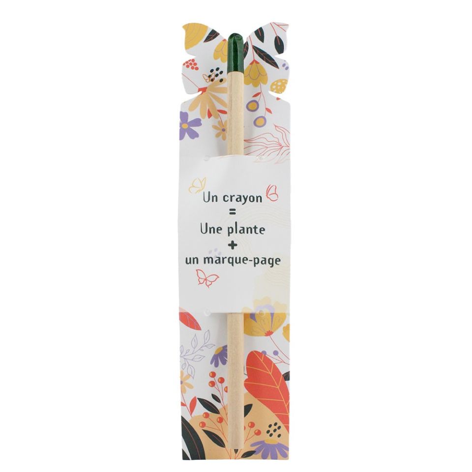 Crayon publicitaire à graines 19cm étui Papillon Europe
