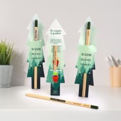 Crayon publicitaire à graines 19cm étui Sapin Europe