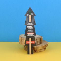Crayon publicitaire à graines 19cm étui Sapin Europe