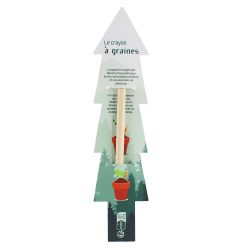 Crayon publicitaire à graines 19cm étui Sapin Europe