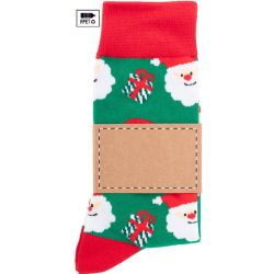 Paire de chaussettes de noël publicitaire en RPET