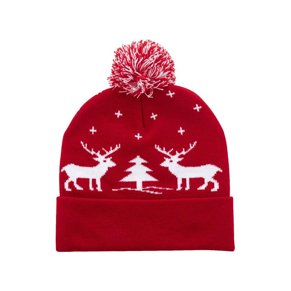Bonnet personnalisé de Noël tricoté en acrylique Bonnet personnalisé de Noël tricoté en acrylique