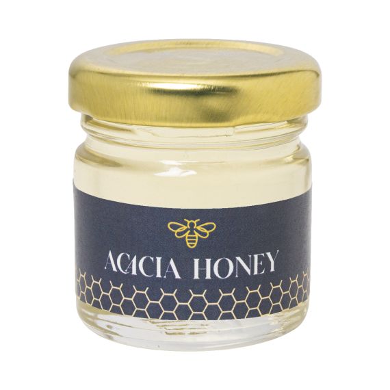 Pot de miel d’acacia personnalisé 50 gr Fabriqué en Europe