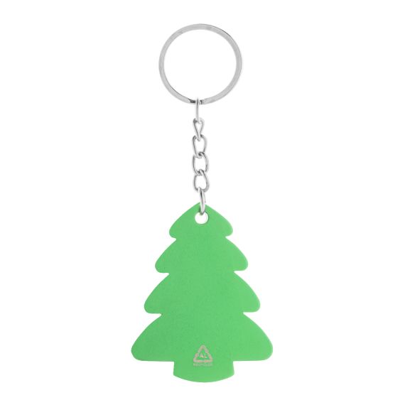 Porte-clés en aluminium personnalisé sapin ou renne de noël