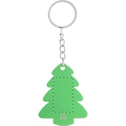 Porte-clés en aluminium personnalisé sapin ou renne de noël