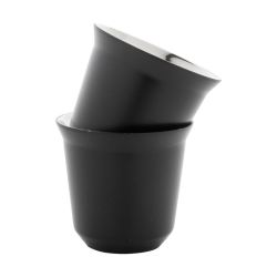 Set de 2 tasses à espresso isolantes personnalisés en acier inoxydable 80 ml