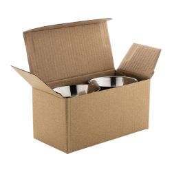 Set de 2 tasses à espresso isolantes personnalisés en acier inoxydable 80 ml