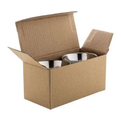 Set de 2 tasses à espresso isolantes personnalisés en acier inoxydable 80 ml
