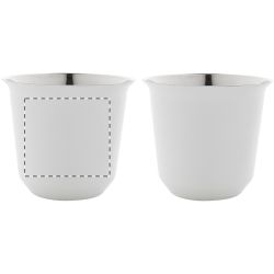Set de 2 tasses à espresso isolantes personnalisés en acier inoxydable 80 ml