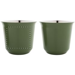 Set de 2 tasses à espresso isolantes personnalisés en acier inoxydable 80 ml
