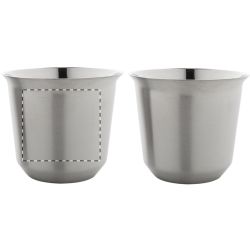 Set de 2 tasses à espresso isolantes personnalisés en acier inoxydable 80 ml