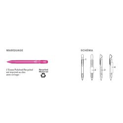 Stylo Senator Encre Rose personnalisé fabriqué en Europe Evoxx Polished Recycled matériaux recyclés Stylo Senator Encre Rose personnalisé fabriqué en Europe Evoxx Polished Recycled matériaux recyclés