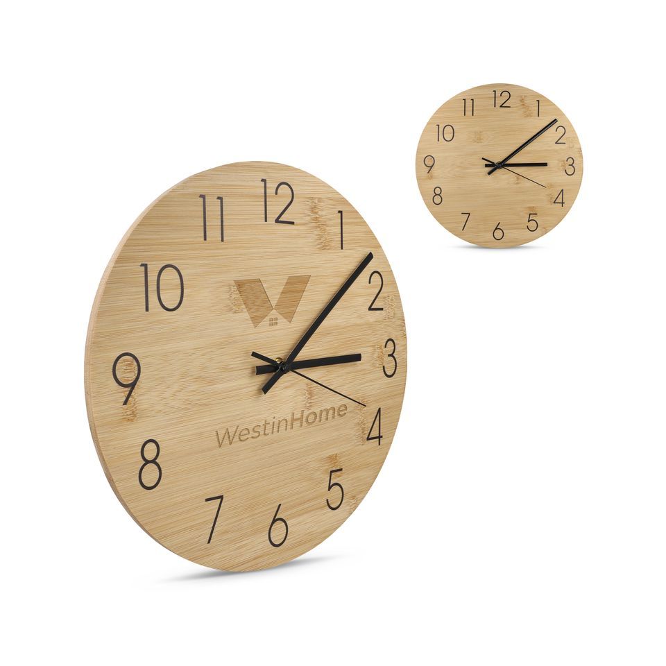 Horloge personnalisée murale en bambou