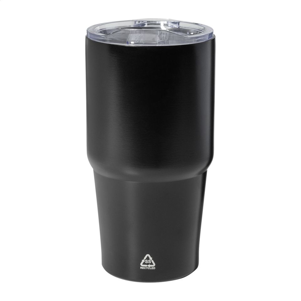 Mug thermos double paroi personnalisé en acier inoxydable recyclé 600 ml