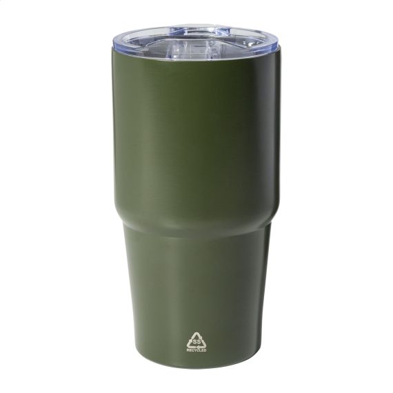 Mug thermos double paroi personnalisé en acier inoxydable recyclé 600 ml
