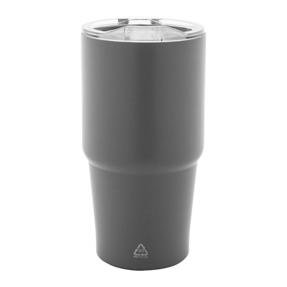 Mug thermos double paroi personnalisé en acier inoxydable recyclé 600 ml