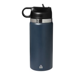 Bouteille isotherme personnalisée double paroi acier inoxydable recyclé avec paille 500 ml