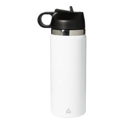 Bouteille isotherme personnalisée double paroi acier inoxydable recyclé avec paille 500 ml Bouteille isotherme personnalisée double paroi acier inoxydable recyclé avec paille 500 ml