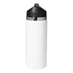 Bouteille isotherme personnalisée double paroi acier inoxydable recyclé avec paille 500 ml Bouteille isotherme personnalisée double paroi acier inoxydable recyclé avec paille 500 ml