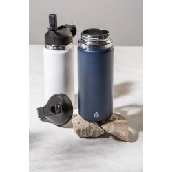Bouteille isotherme personnalisée double paroi acier inoxydable recyclé avec paille 500 ml Bouteille isotherme personnalisée double paroi acier inoxydable recyclé avec paille 500 ml