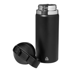 Bouteille isotherme personnalisée double paroi acier inoxydable recyclé avec paille 500 ml